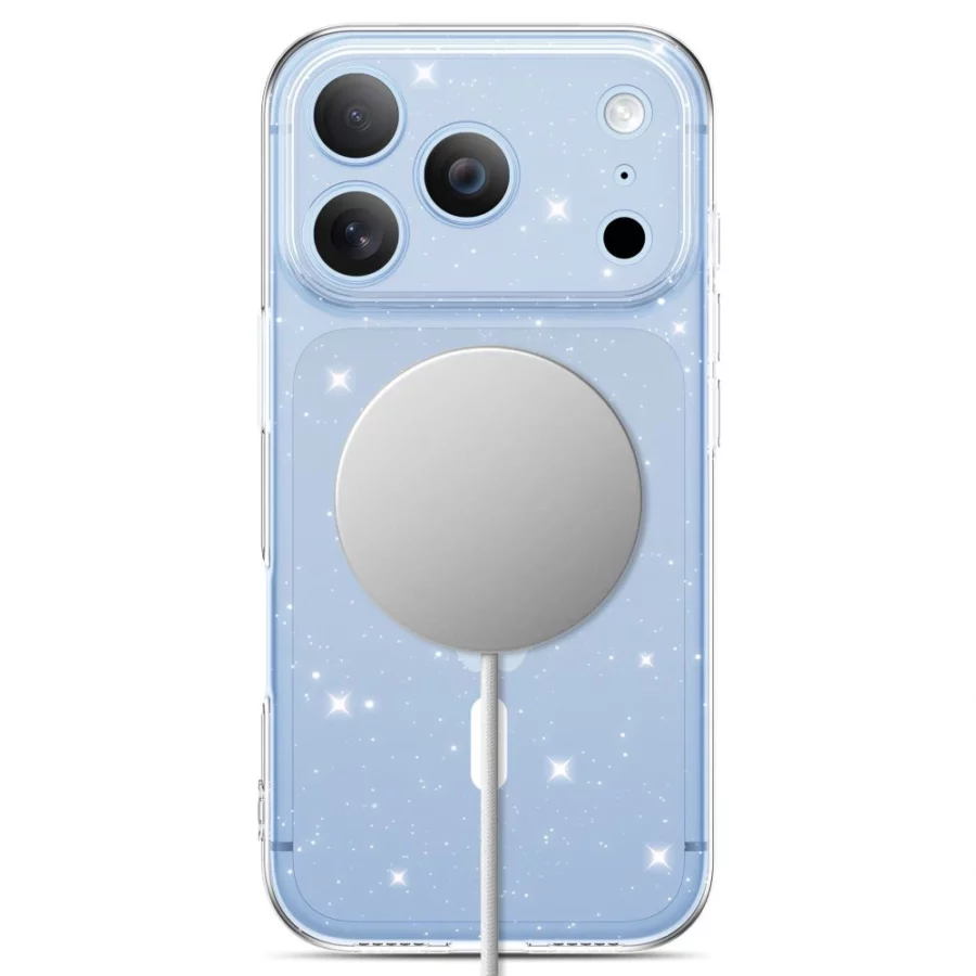 Etui Tech-Protect FlexAir MagSafe iPhone 17 Pro / 18 Pro - przezroczysto-brokatowe