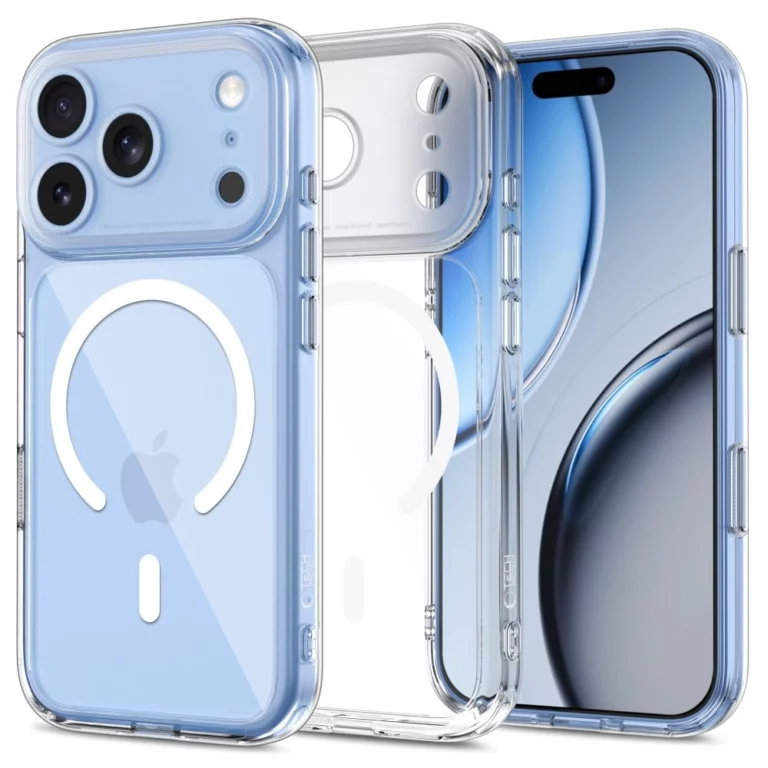Etui Tech-Protect MagPeak MagSafe CC na iPhone 18 Pro / 17 Pro  - przezroczyste