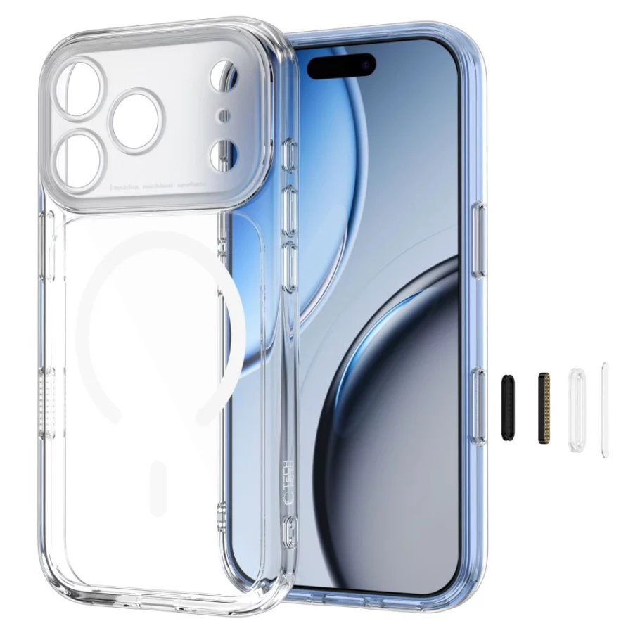Etui Tech-Protect MagPeak MagSafe CC na iPhone 18 Pro Max / 17 Pro Max - przezroczyste