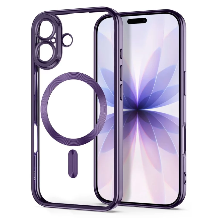 Etui Tech-Protect MagFlex na iPhone 17 - przezroczysto-fioletowe