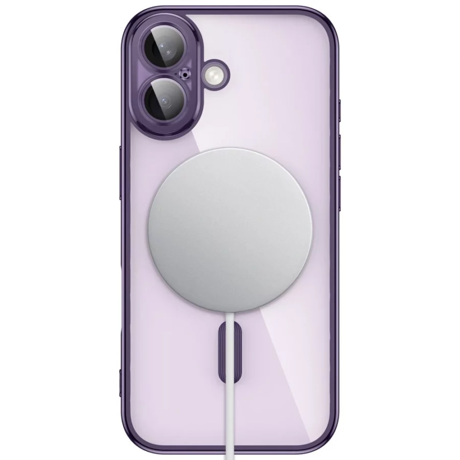 Etui Tech-Protect MagFlex na iPhone 17 - przezroczysto-fioletowe