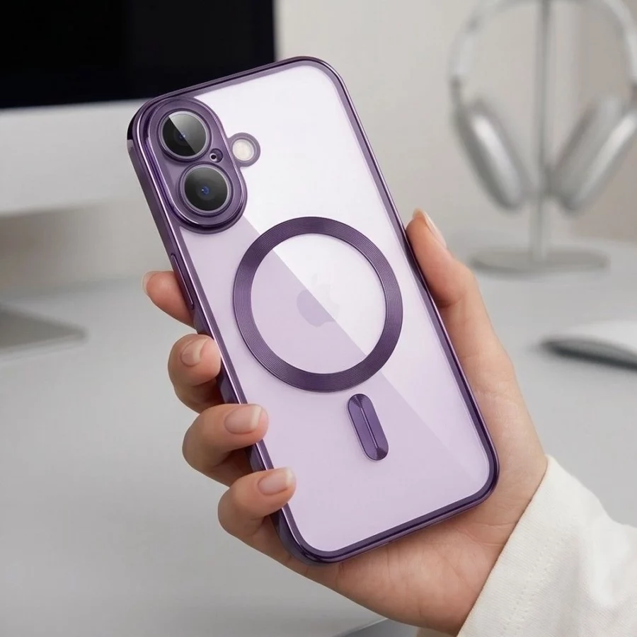 Etui Tech-Protect MagFlex na iPhone 17 - przezroczysto-fioletowe