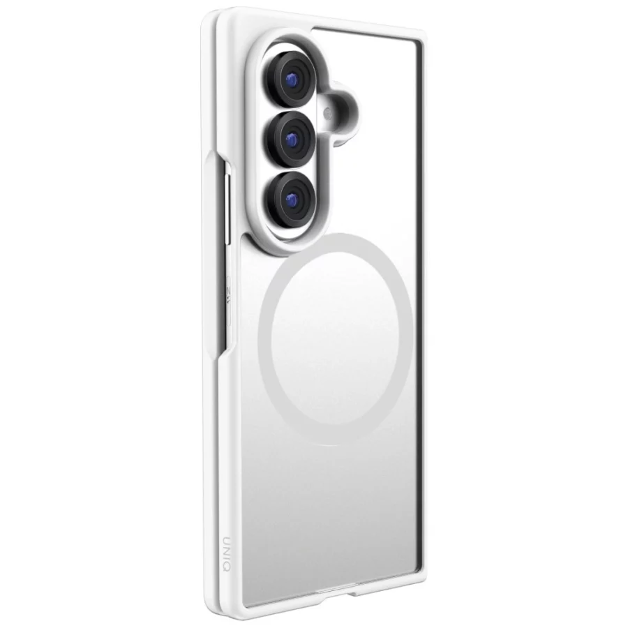 Etui UNIQ Veren AF Magclick Charging na Samsung Galaxy Z Flip 8 - białe
