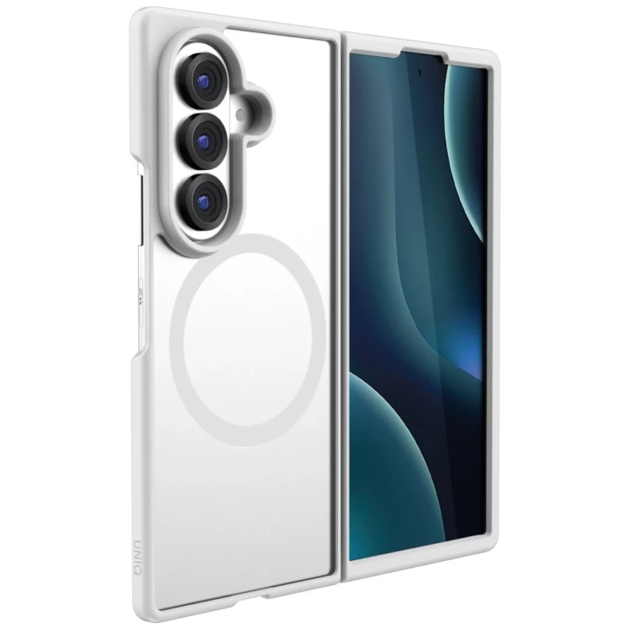 Etui UNIQ Veren AF Magclick Charging na Samsung Galaxy Z Flip 8 - białe