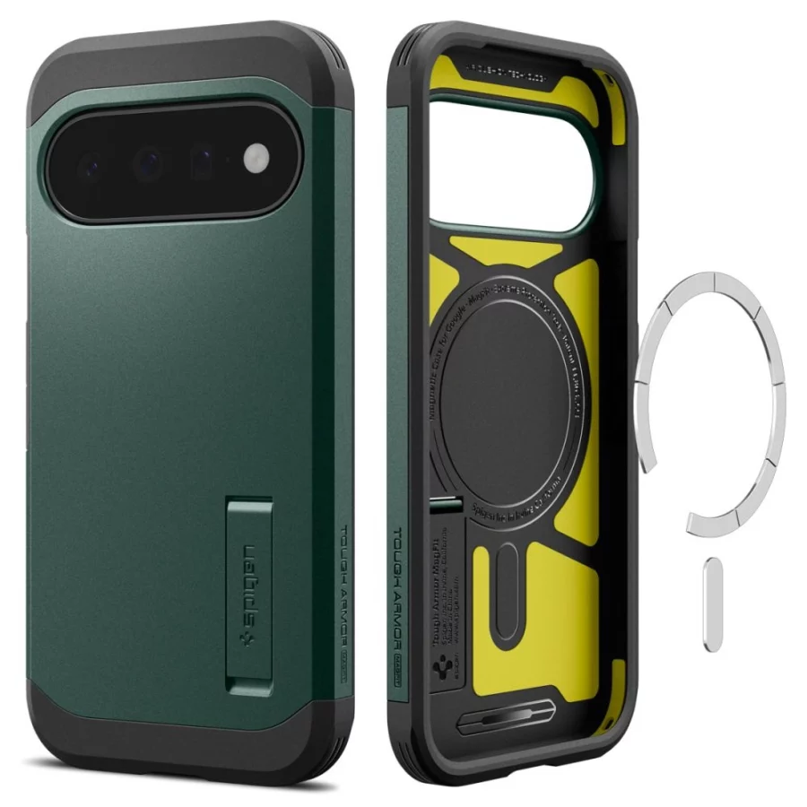 Etui Spigen Tough Armor Mag MagSafe na Google Pixel 11 - ciemnozielone