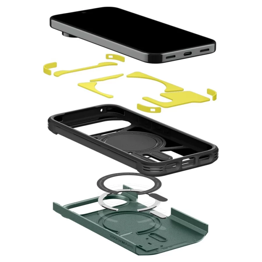 Etui Spigen Tough Armor Mag MagSafe na Google Pixel 11 Pro - ciemnozielone