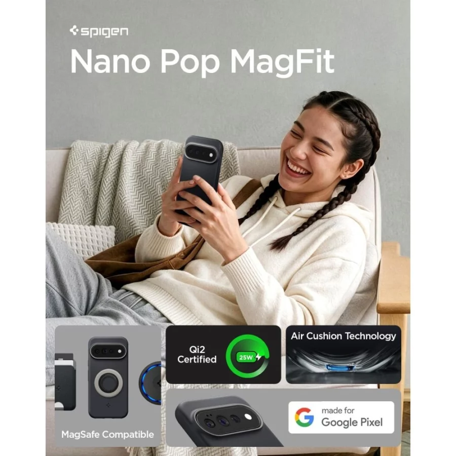 Etui Spigen Nano Pop MagSafe na Google Pixel 11 Pro XL - czarno-szare