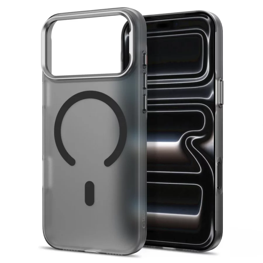 Etui Tech-Protect MagZero MagSafe na iPhone 17 Pro Max / 18 Pro Mac - półprzezroczysto-czarne matowe