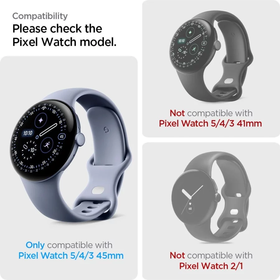 Folia hydrożelowa Spigen Elite Shield EZ Fit 2-Pack na Google Pixel Watch 45 mm