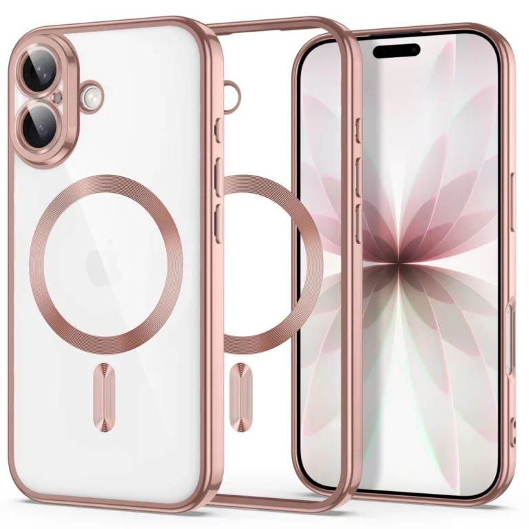 Etui Tech-Protect MagFlex na iPhone 17 - przezroczysto-różowe