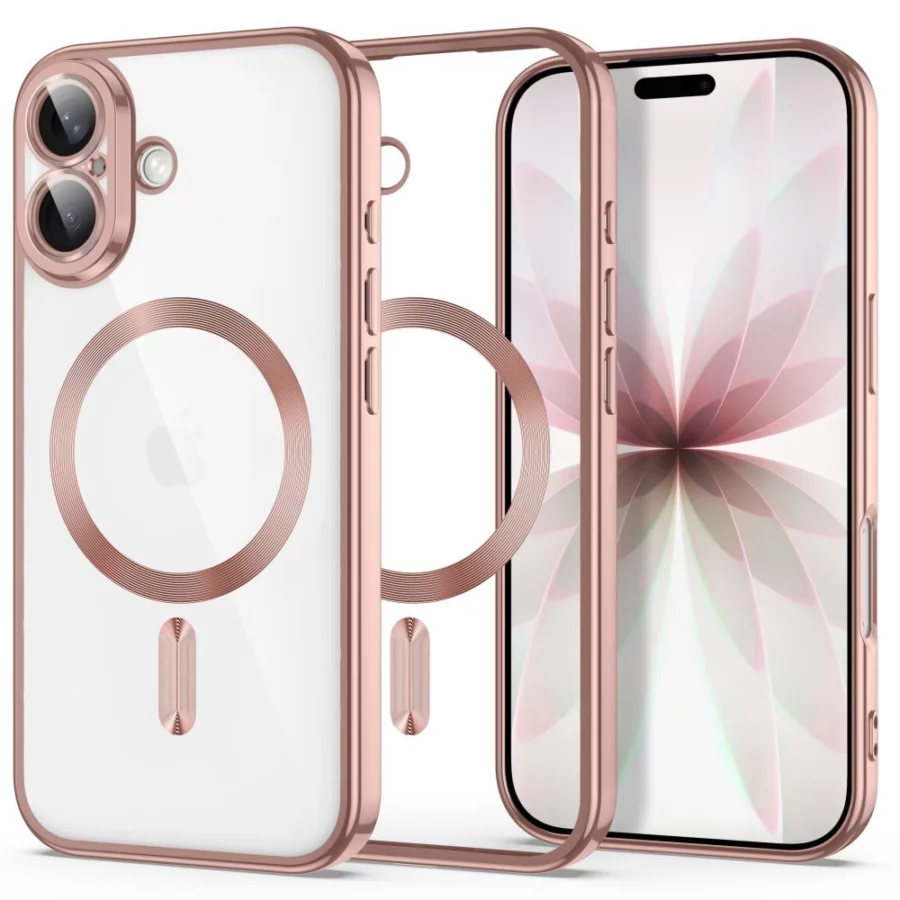 Etui Tech-Protect MagFlex na iPhone 17 - przezroczysto-różowe