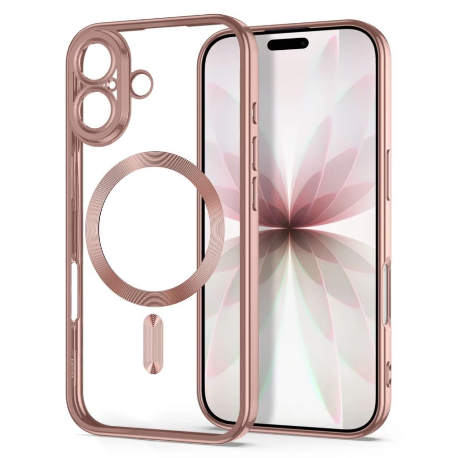Etui Tech-Protect MagFlex na iPhone 17 - przezroczysto-różowe