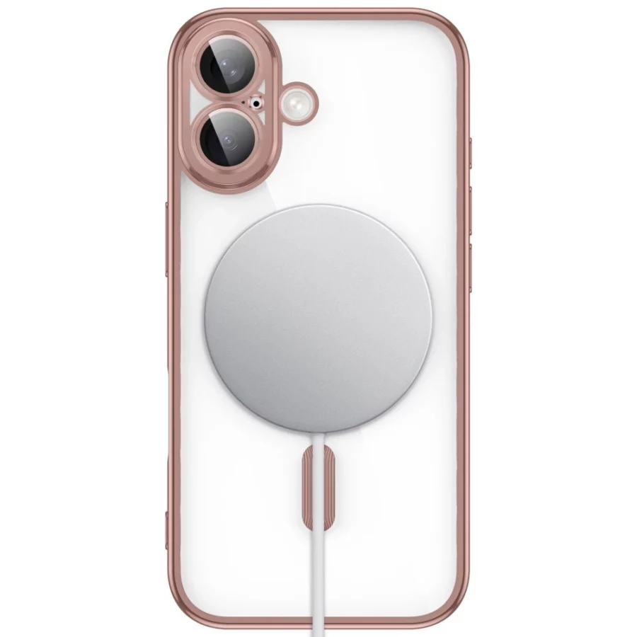 Etui Tech-Protect MagFlex na iPhone 17 - przezroczysto-różowe