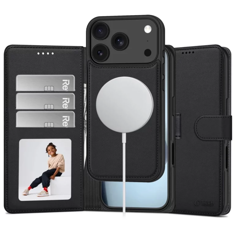 Etui Tech-Protect Wallet MagSafe na iPhone 17 Pro / 18 Pro - czarne matowe
