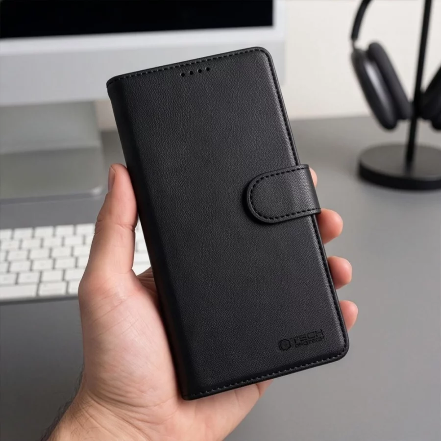 Etui Tech-Protect Wallet MagSafe na iPhone 17 Pro / 18 Pro - czarne matowe