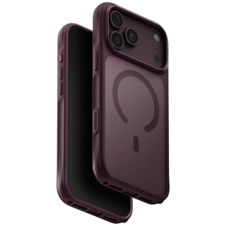 Etui UNIQ Veren Magclick Charging na iPhone 18 Pro Max / 17 Pro Max - burgundowe