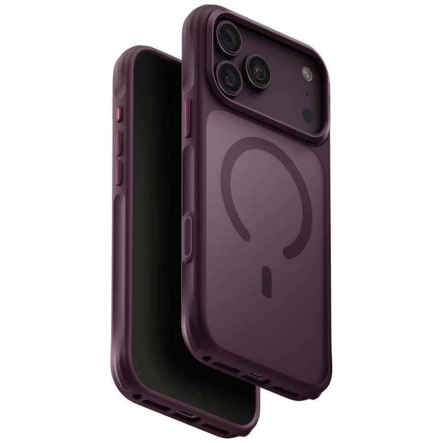 Etui UNIQ Veren Magclick Charging na iPhone 18 Pro Max / 17 Pro Max - burgundowe