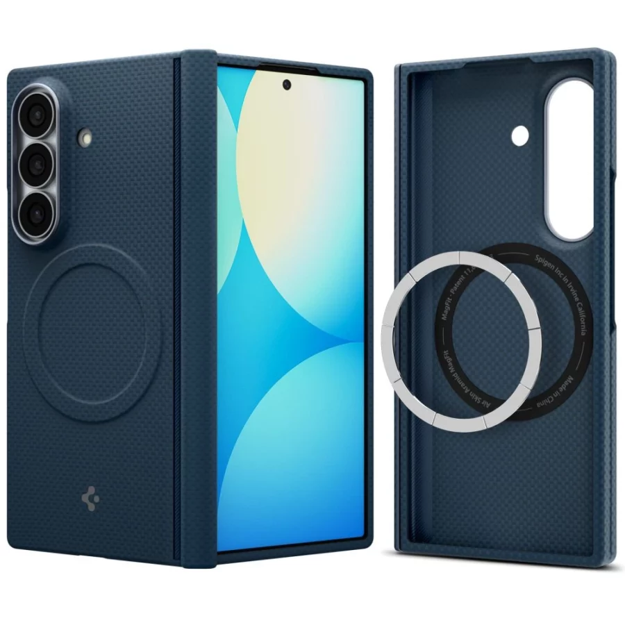Etui Spigen AirSkin Aramid MagFit MagSafe na Samsung Galaxy Z Fold 8 Ultra - granatowe