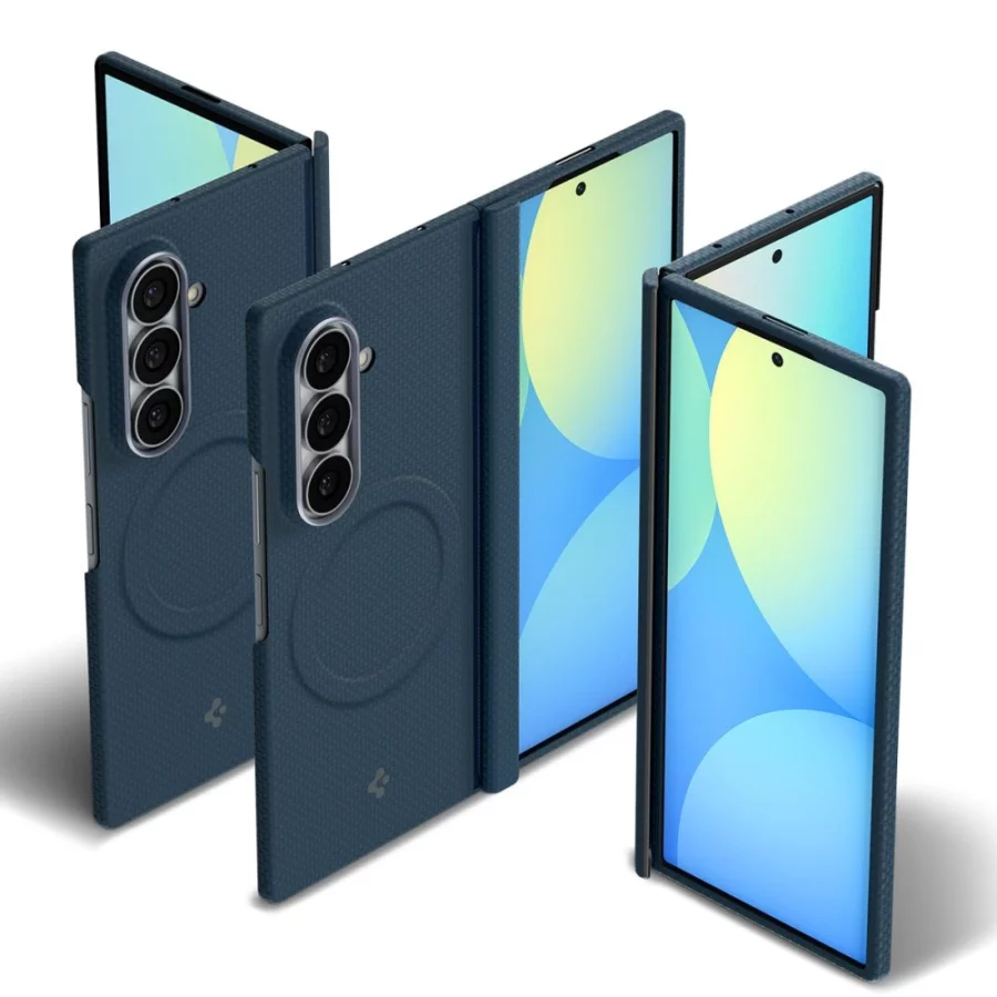 Etui Spigen AirSkin Aramid MagFit MagSafe na Samsung Galaxy Z Fold 8 Ultra - granatowe
