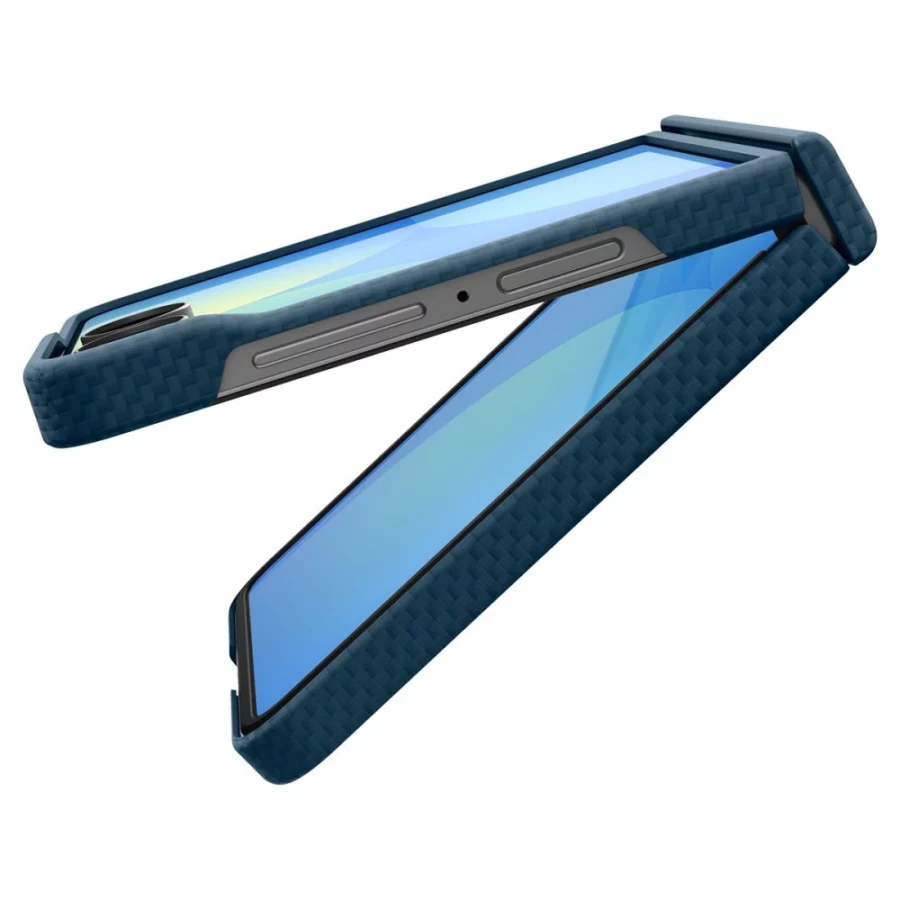 Etui Spigen AirSkin Aramid MagFit MagSafe na Samsung Galaxy Z Flip 8 - granatowe