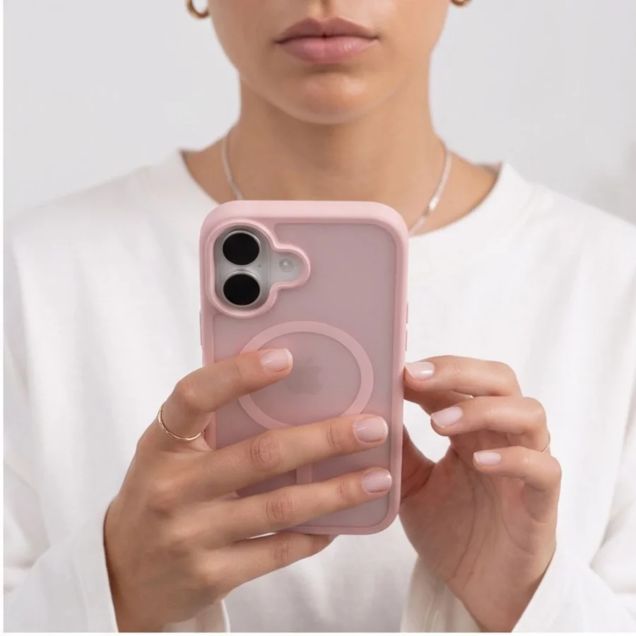 Etui Tech-Protect BasicMag MagSafe na iPhone 17 - różowe matowe