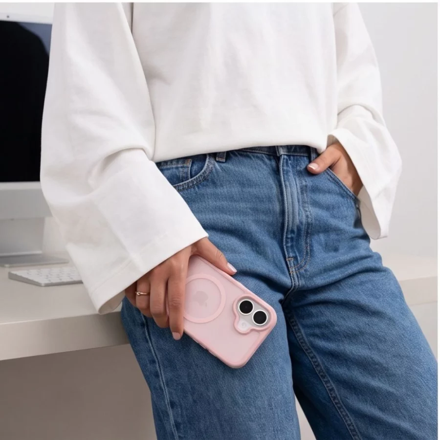 Etui Tech-Protect BasicMag MagSafe na iPhone 17 - różowe matowe