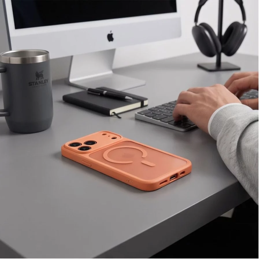 Etui Tech-Protect BasicMag MagSafe na iPhone 17 Pro Max / 18 Pro Max - pomarańczowe matowe