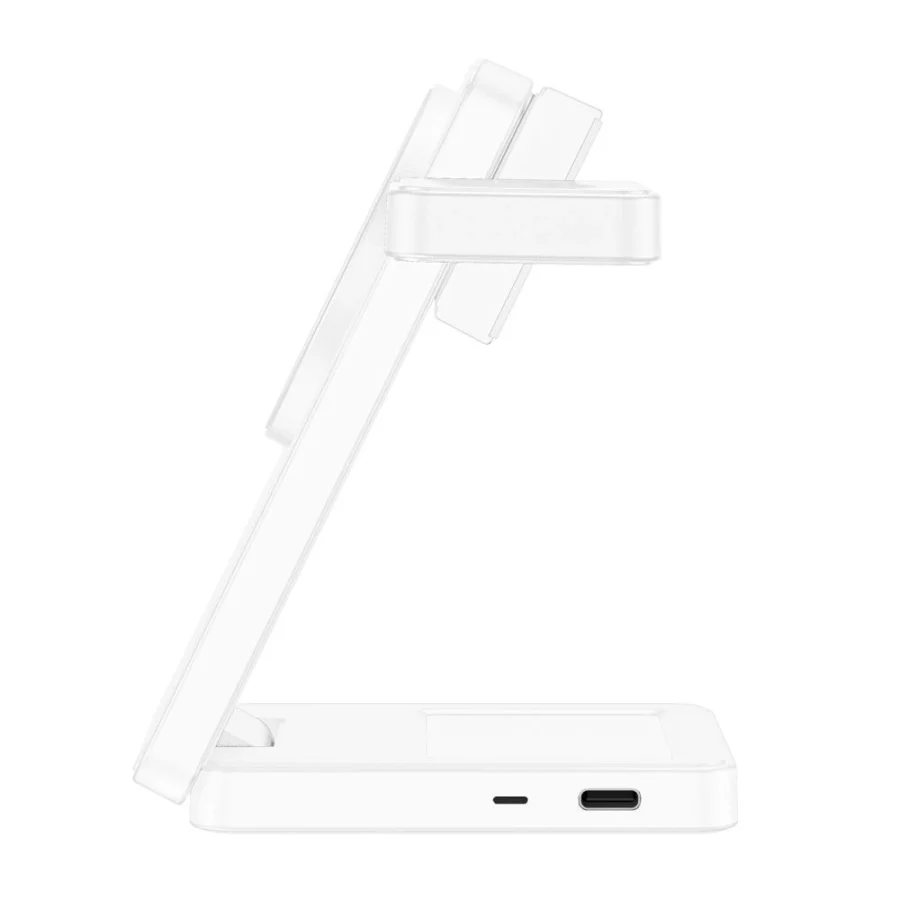 Ładowarka bezprzewodowa Tech-Protect A56 3in1 MagSafe 25W QI2.2 + kabel USB-C / USB-C 100 cm - biała