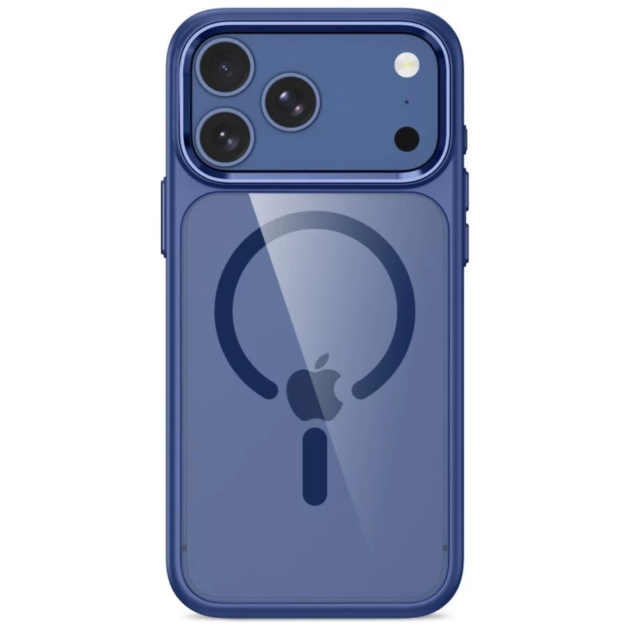 Etui Tech-Protect Magmat Magsafe CC na iPhone 17 Pro Max / 18 Pro Max - przezroczysto-granatowe