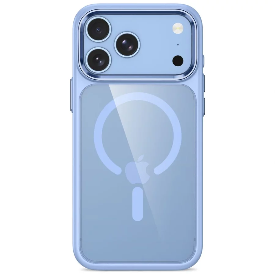 Etui Tech-Protect Magmat Magsafe CC na iPhone 17 Pro Max / 18 Pro Max - przezroczysto-jasnoniebiekie
