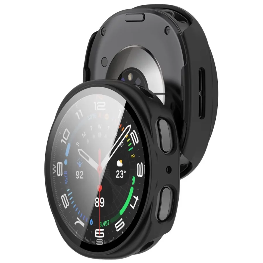 Etui Tech-Protect Defense 2-Pack na Samsung Galaxy Watch 40 mm - przezroczysto-czarne matowe