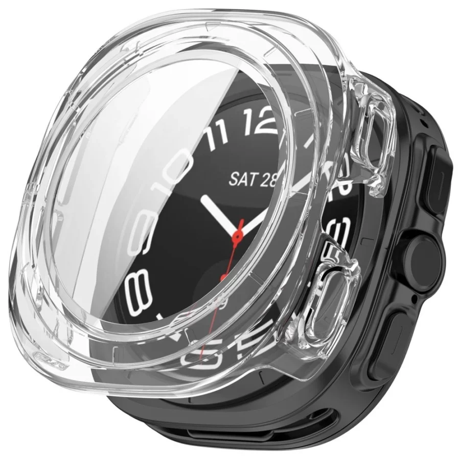 Etui Tech-Protect Defense 2-Pack na Samsung Galaxy Watch Ultra 47 mm - przezroczysto-czarne matowe
