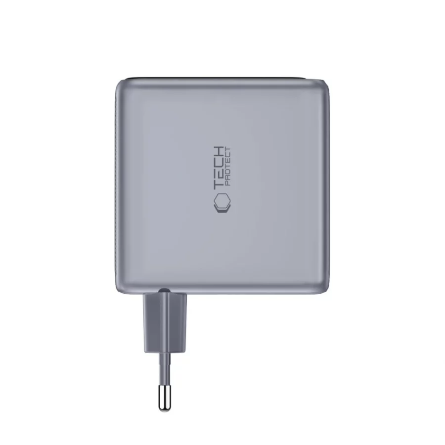 Ładowarka sieciowa Tech-Protect PowerVision NC140W-GaN 4-PORT PD 140W / QC3.0 - ciemnoszara