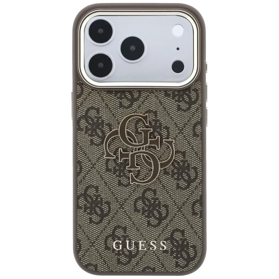 Etui Guess 4G & Big Resin Logo na iPhone 17 Pro / 18 Pro - brązowe