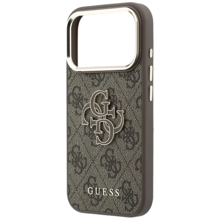 Etui Guess 4G & Big Resin Logo na iPhone 17 Pro / 18 Pro - brązowe