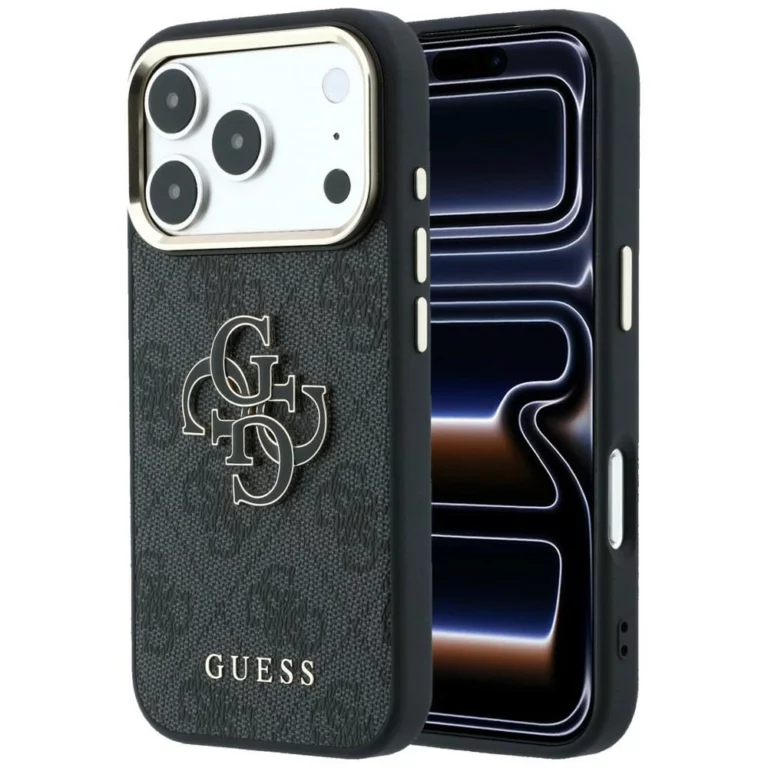 Etui Guess 4G & Big Resin Logo na iPhone 17 Pro / 18 Pro - czarne
