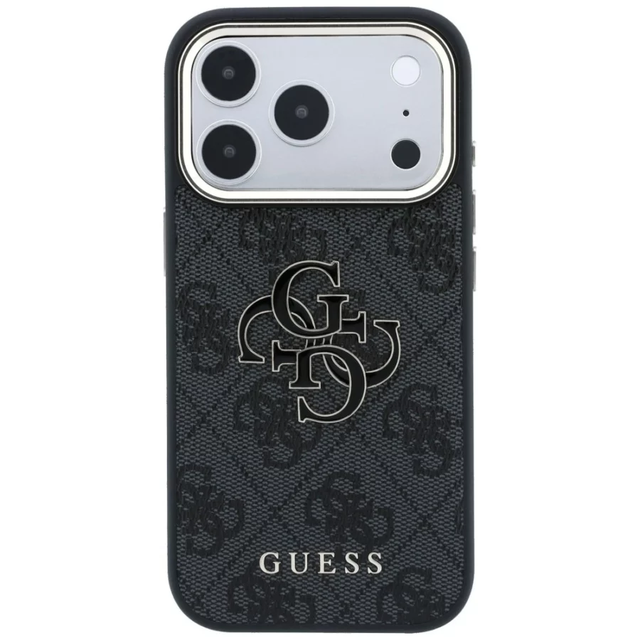 Etui Guess 4G & Big Resin Logo na iPhone 17 Pro / 18 Pro - czarne