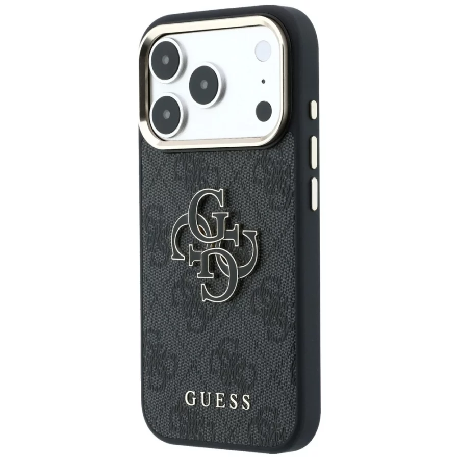 Etui Guess 4G & Big Resin Logo na iPhone 17 Pro Max / 18 Pro Max- czarne