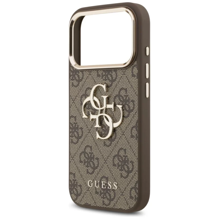 Etui Guess 4G Big 4G Classic Logo na iPhone 17 Pro / 18 Pro - brązowo-złote