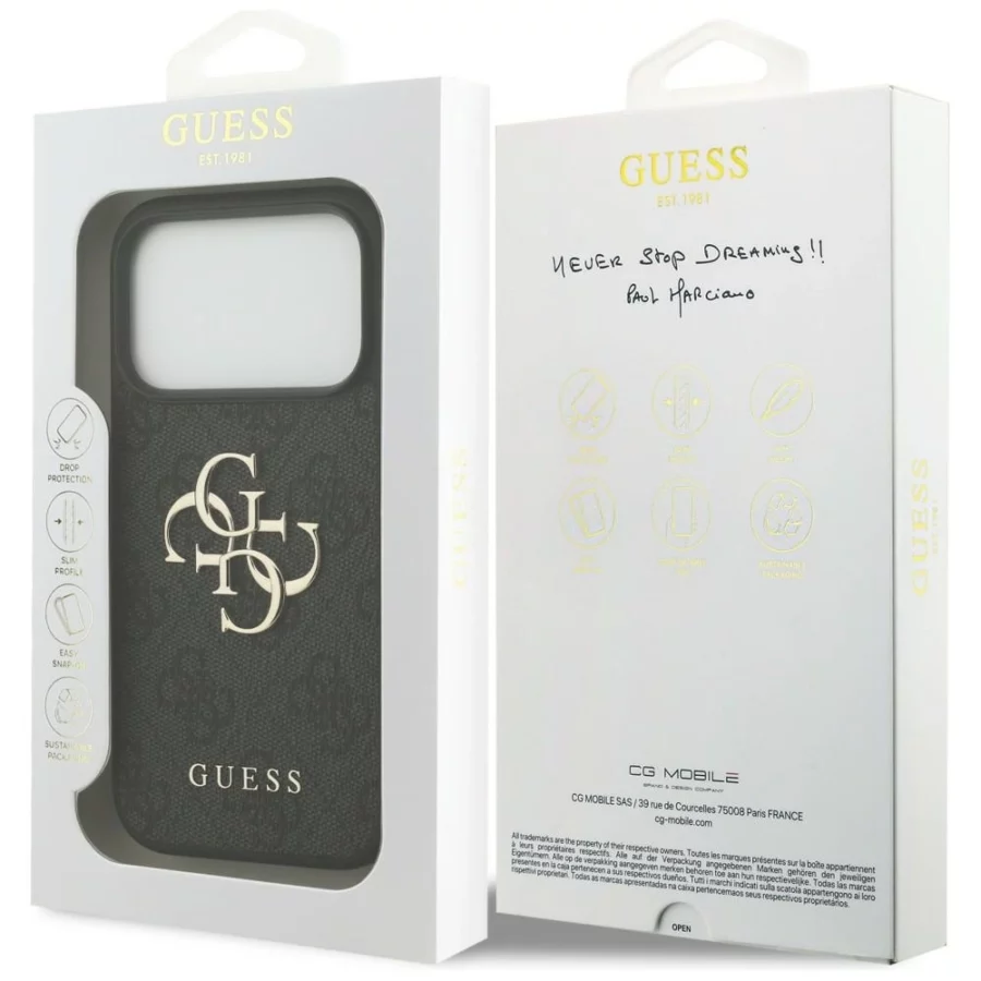 Etui Guess 4G Big Logo na iPhone 17 Pro / 18 Pro  - czarne