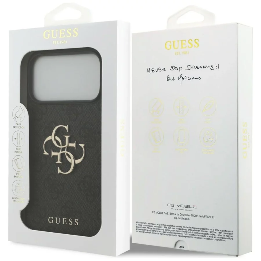 Etui Guess 4G Big Logo na iPhone 17 Pro Max / 18 Pro Max - czarne