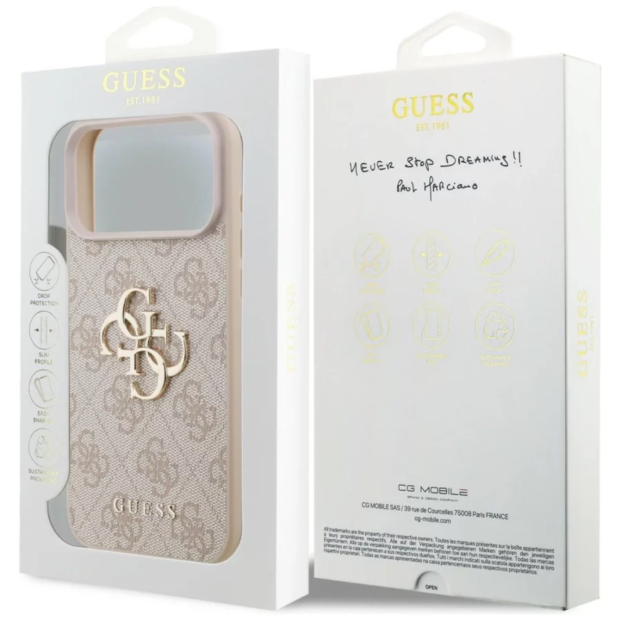 Etui Guess 4G Big Logo na iPhone 17 Pro Max / 18 Pro Max - różowe
