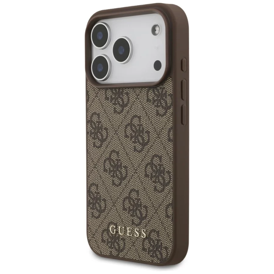 Etui Guess 4G Classic na iPhone 17 Pro / 18 Pro - brązowe