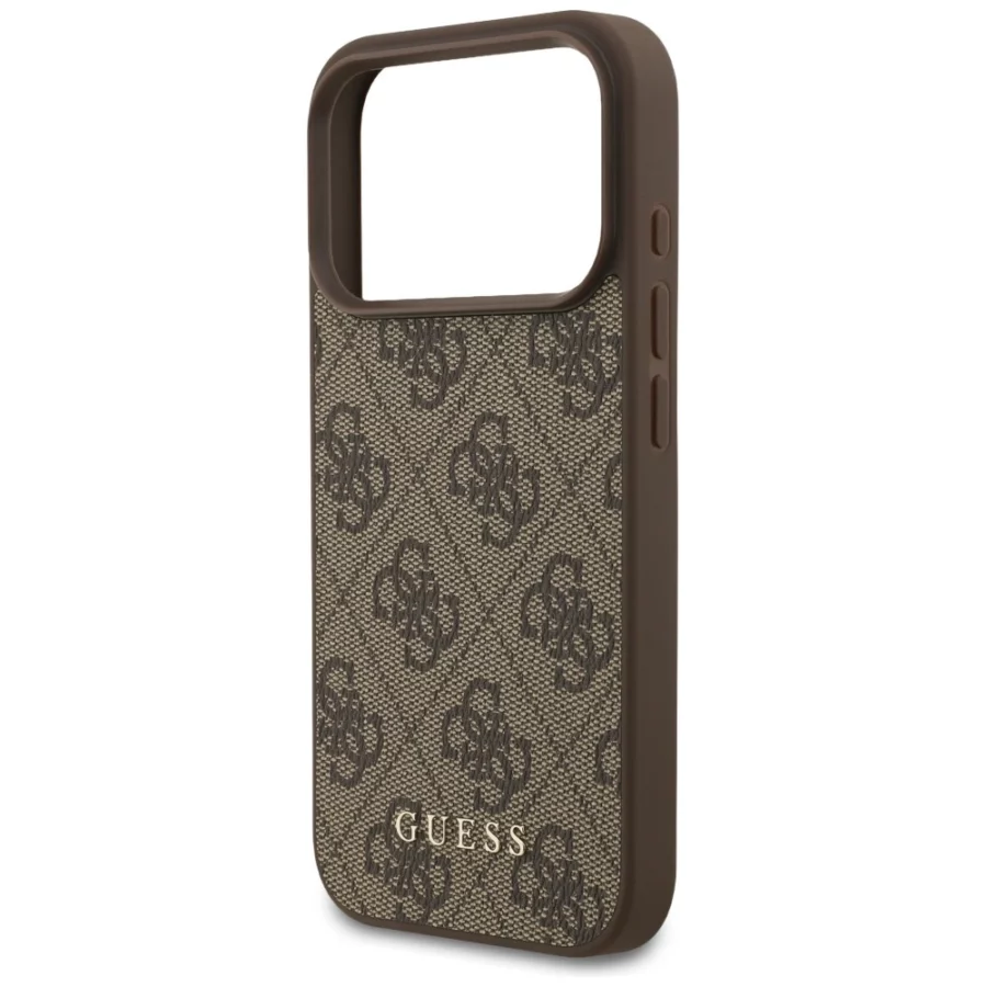 Etui Guess 4G Classic na iPhone 17 Pro / 18 Pro - brązowe