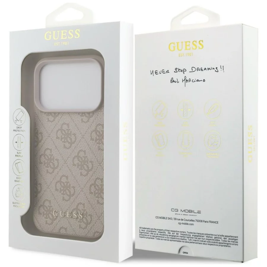 Etui Guess 4G Classic na iPhone 17 Pro / 18 Pro - różowe