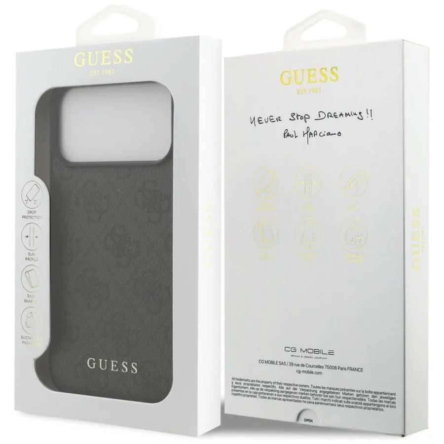 Etui Guess 4G Classic na iPhone 17 Pro Max / 18 Pro Max - czarne