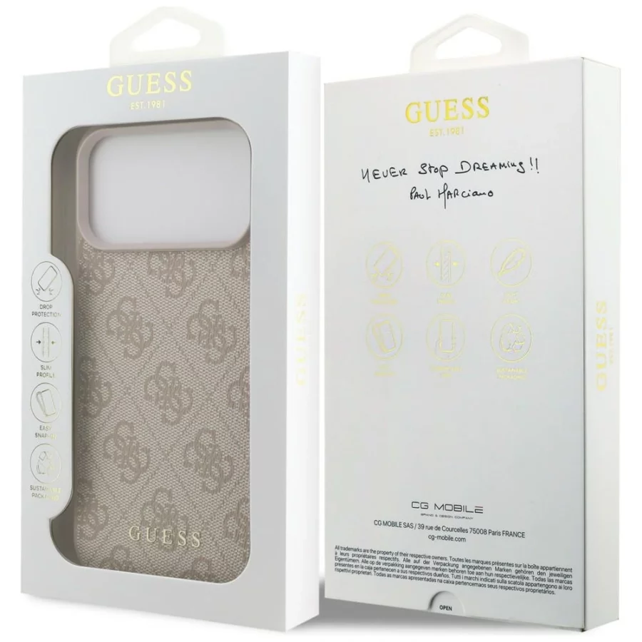 Etui Guess 4G Classic na iPhone 17 Pro Max / 18 Pro Max - różowe