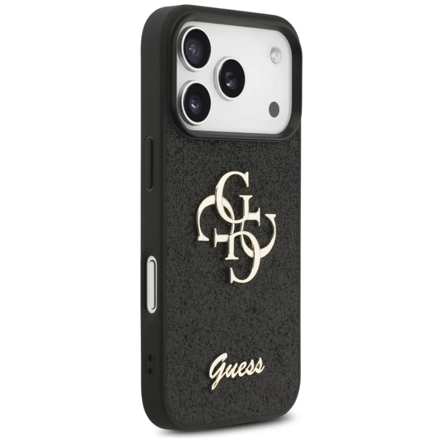 Etui Guess Fixed Glitter Big 4G na iPhone 17 Pro / 18 Pro - czarne