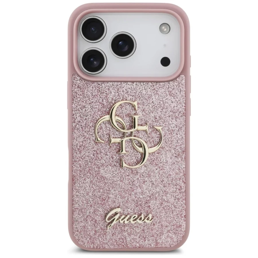 Etui Guess Fixed Glitter Big 4G na iPhone 17 Pro / 18 Pro - różowe