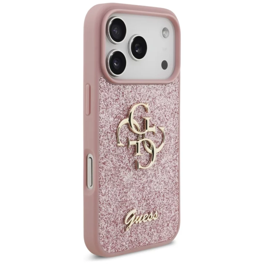 Etui Guess Fixed Glitter Big 4G na iPhone 17 Pro / 18 Pro - różowe